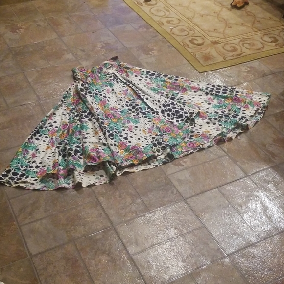 Vintage 80s Michi Moon for Sanyo floral skirt 4 - Picture 6 of 6